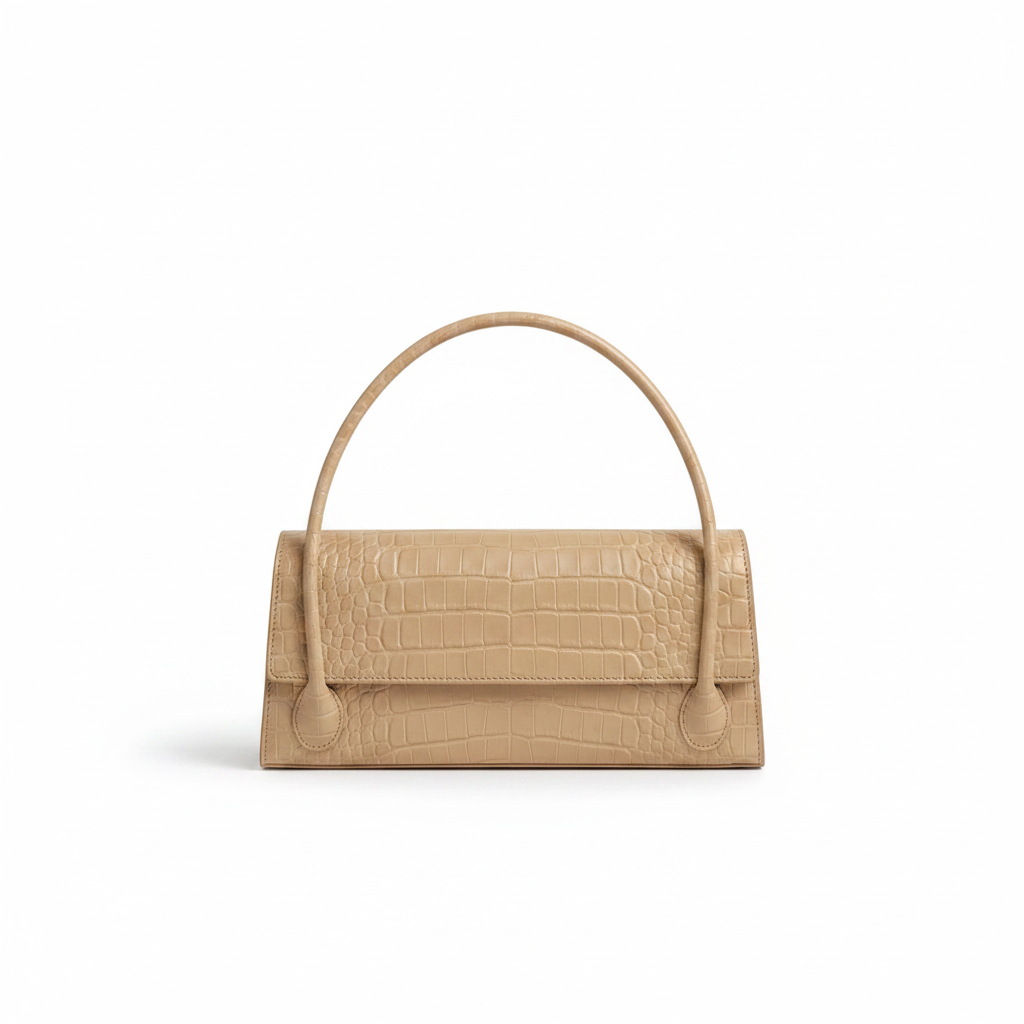 Beige Croc Bag Product Shot