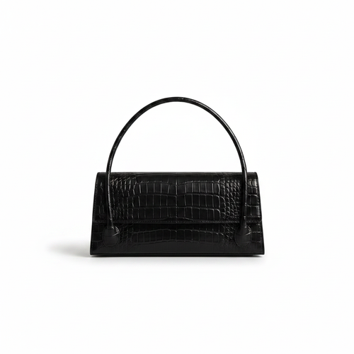 Black Croc Bag Product Shot