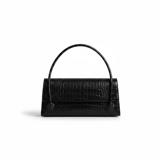 Black Croc Bag Product Shot