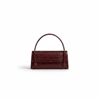 Burgundy Croc Bag Exact Shape