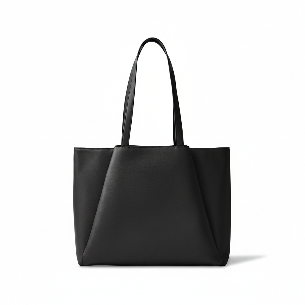 Centered Black Tote Bag