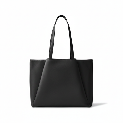 Centered Black Tote Bag