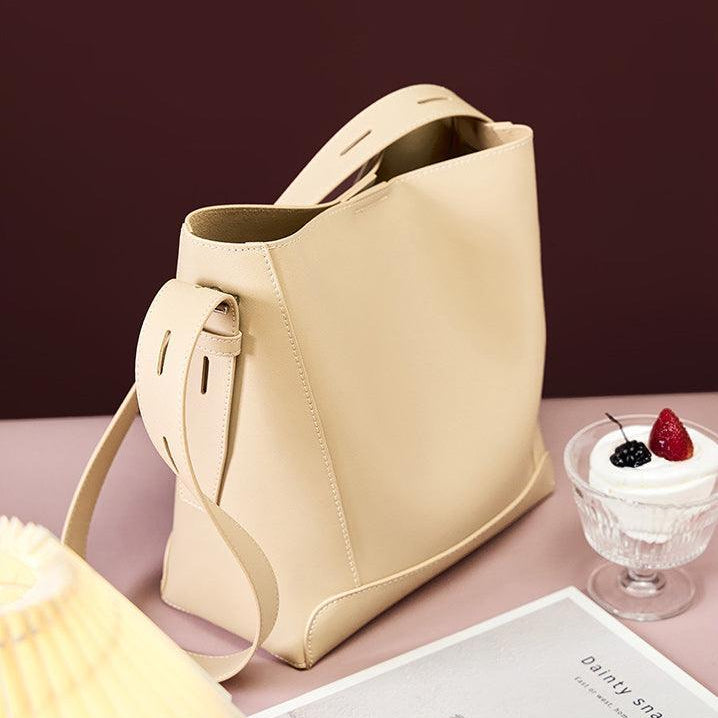 Marlow Genuine Leather Bucket Bag