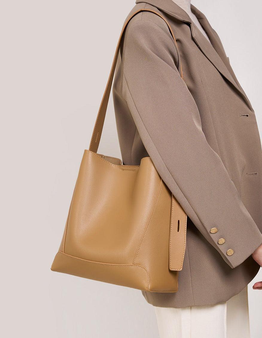 Marlow Genuine Leather Bucket Bag