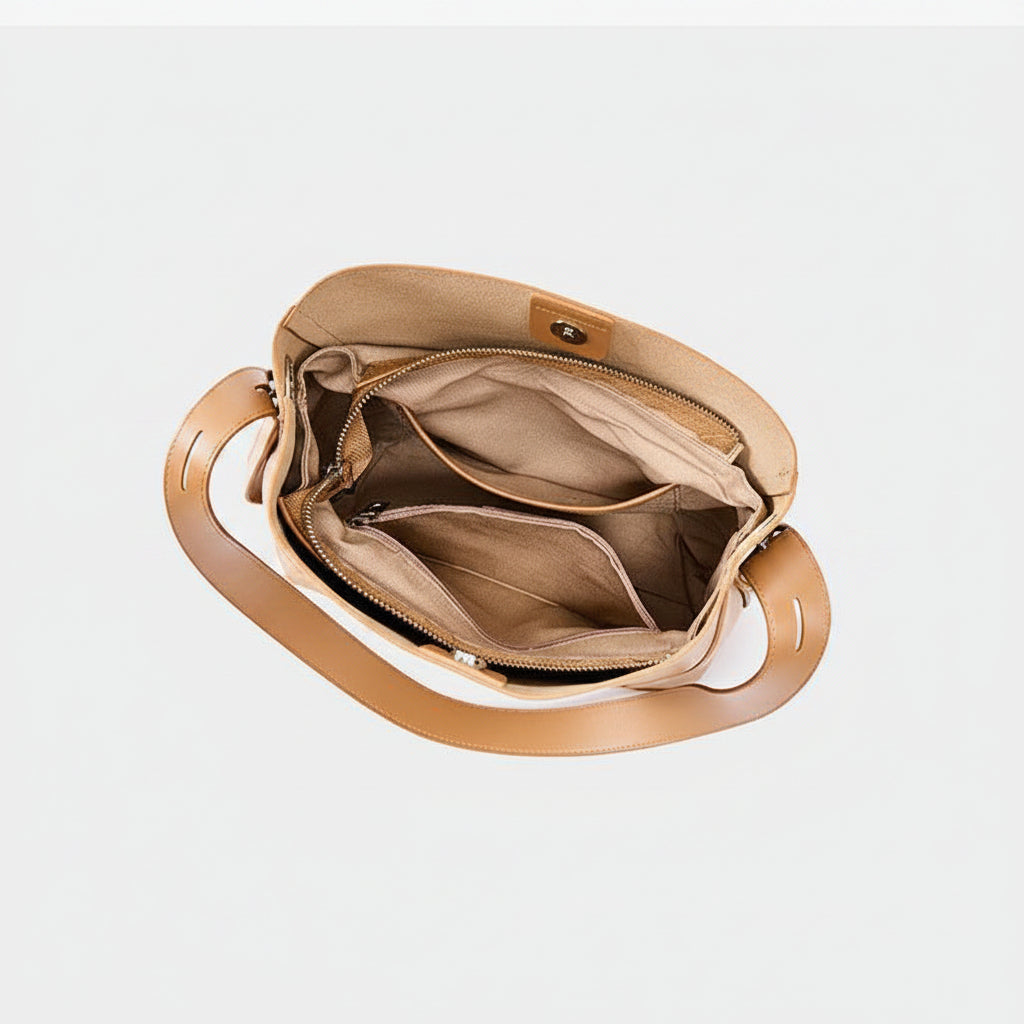Marlow Genuine Leather Bucket Bag